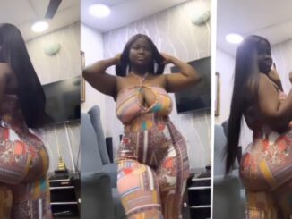 Gorgeous lady flaunts her goodies as she dances amazingly (Video)