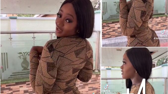 Nollywood Actress Luchy Donald show her tweaking skills in a tiktok video (watch)