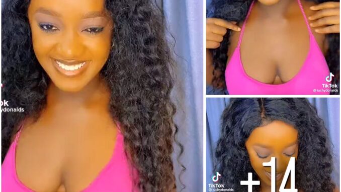 Actress Luchy Donald cause massive Reaction as she show her bre@st in a video (video)